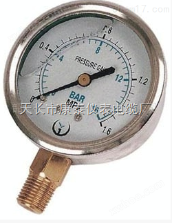 YB anti-corrosion pressure gauge/stainless steel megapascal pressure gauge