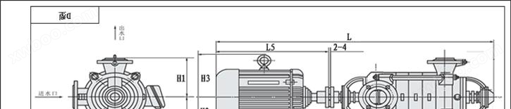 D型卧式多级离心泵安装尺寸