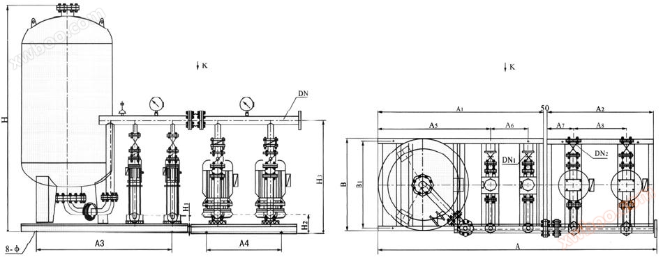 XQ型消防稳压给水设备结构图2