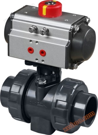 Vanne à boisseau sphérique en plastique pneumatique spéciale pour produits chimiques