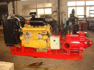 High pressure diesel engine fire pump set
