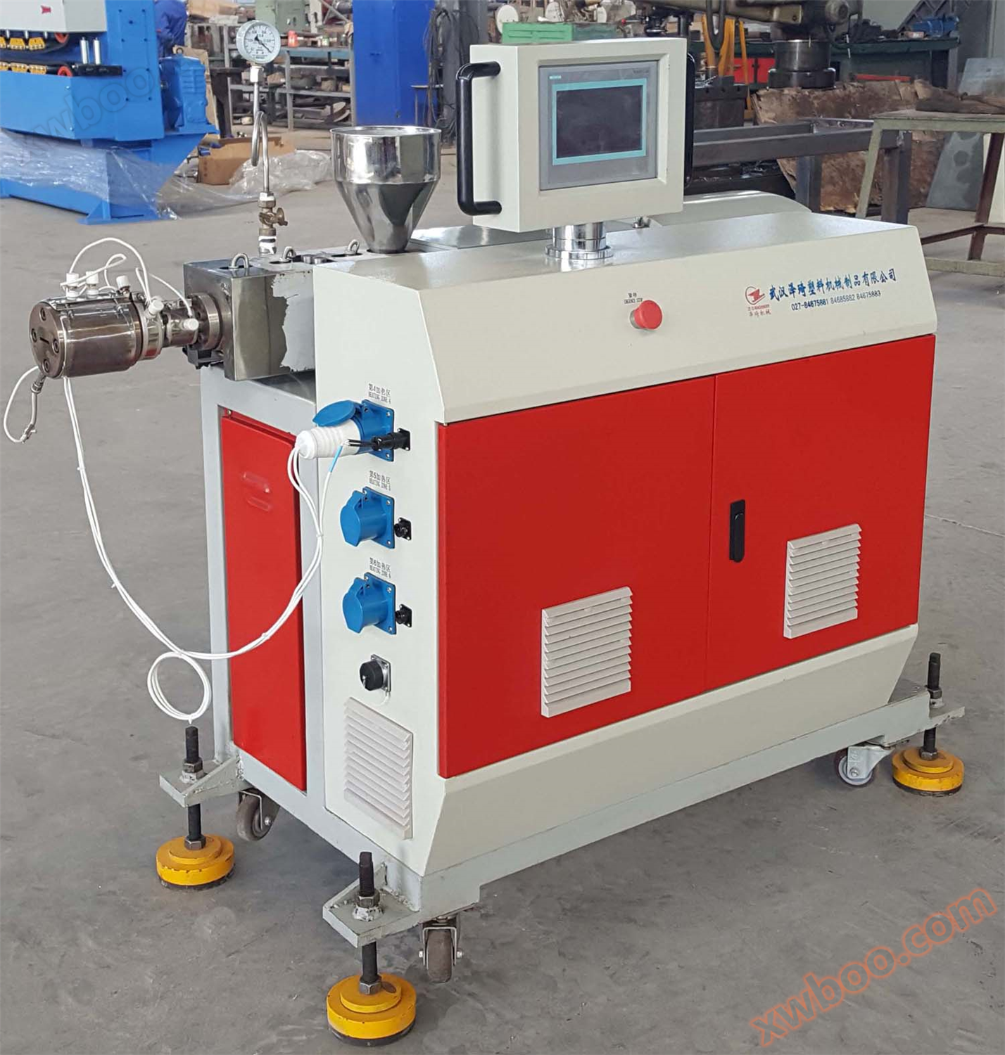 Conical twin-screw experimental extruder