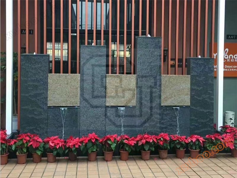 CU Stone Water Curtain Wall