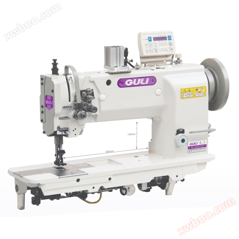 Direct drive double needle comprehensive feeding thick material flat sewing machine