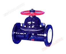Perfluorinated lined diaphragm valve