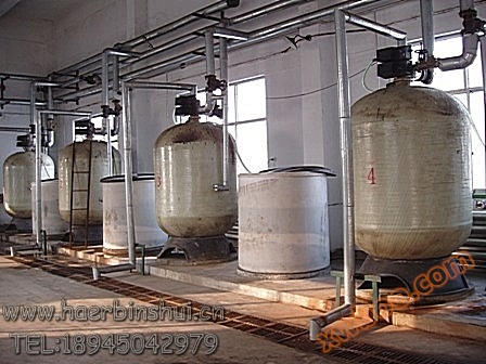 8T/H fully automatic one in use one backup softened water treatment equipment