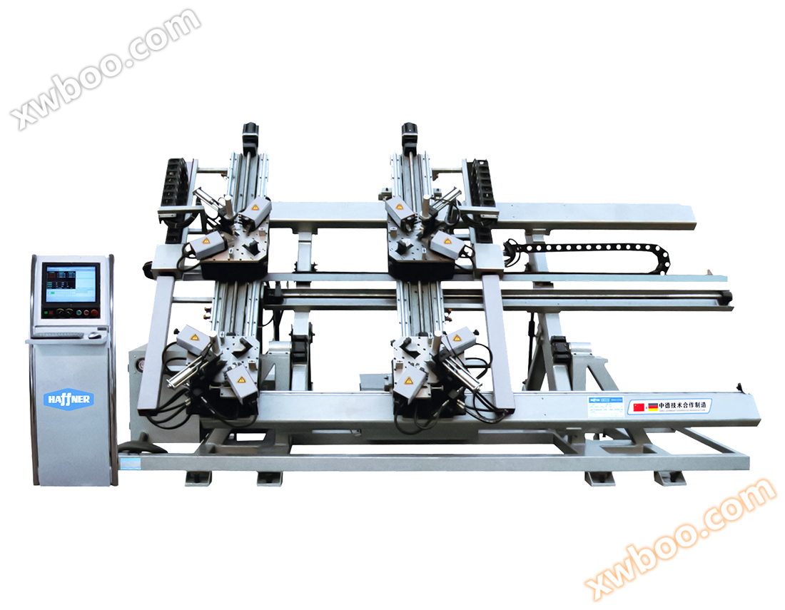 Machine d'angle de groupe de réglage à cinq axes CNC à quatre têtes