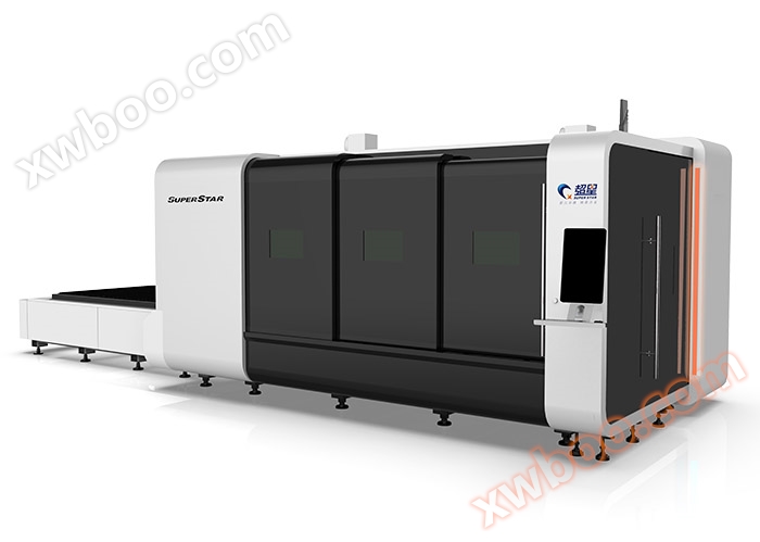 ファイバレーザ切断機（交換プラットフォーム）