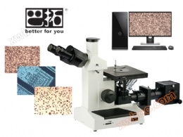 4XC триоковий зворотний золотофазний мікроскоп