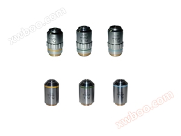 Long distance flat field achromatic uncovered glass objective lens