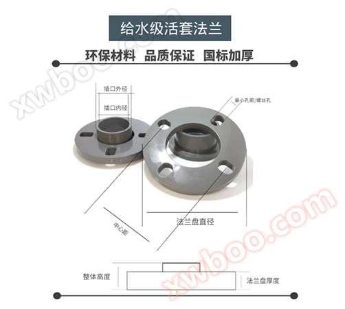 UPVC water supply sleeve flange