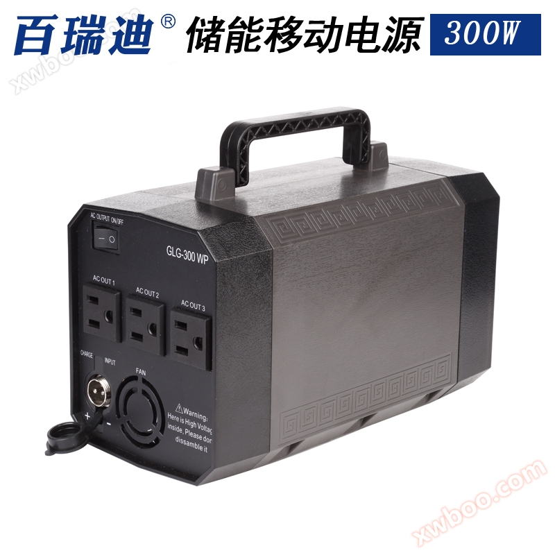 300W 에너지 저장 전원 공급 장치 200W/H DC12V/AC110V 미국 규정 크로스보더 전자상거래 전용 제품 3* 미국 규정 콘센트 +4*USB